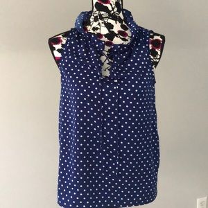 J.Crew polka dot sleeveless top